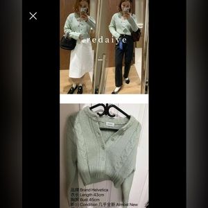 Korean style Wool cardigan sweater